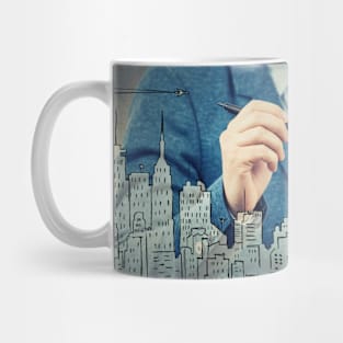 Architect planning the town Mug